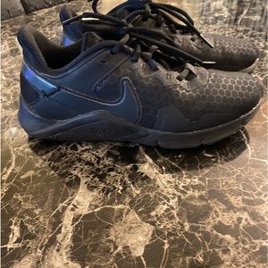 Triple Black Nike Legend Essential 2 training shoes size 6.5
